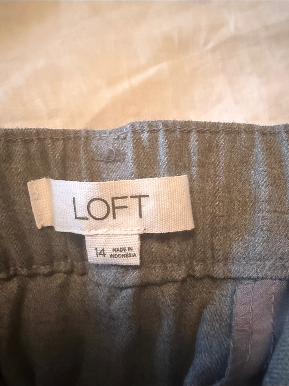 LOFT Charcoal Elastic Waist Casual Bottoms